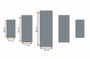 Wallity Cuadro Decorativo ST276 de 5 Piezas en MDF Multicolor